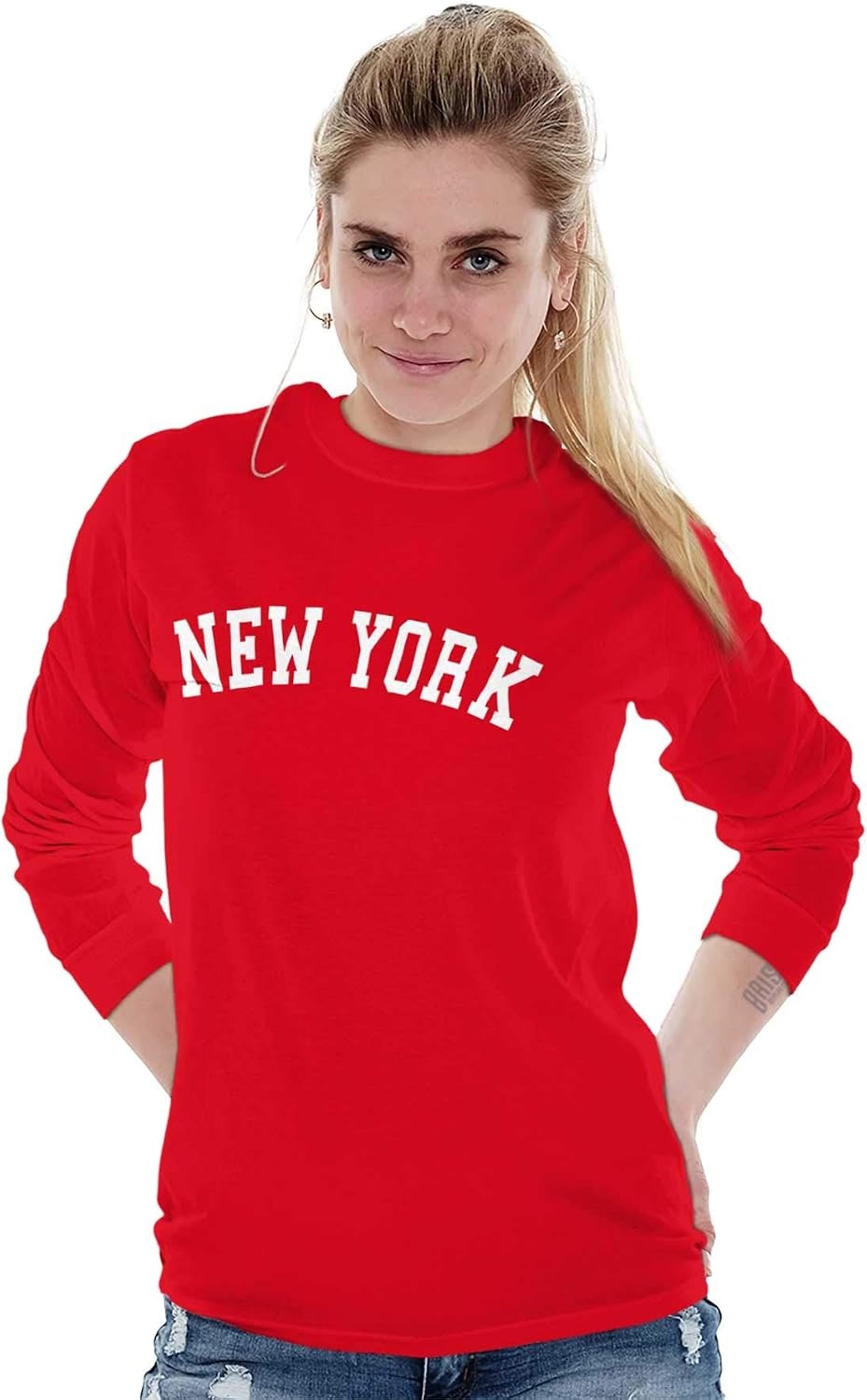 image:imageUSA State Simple Traditional Classic Long Sleeve Tshirt Men and WomenRed