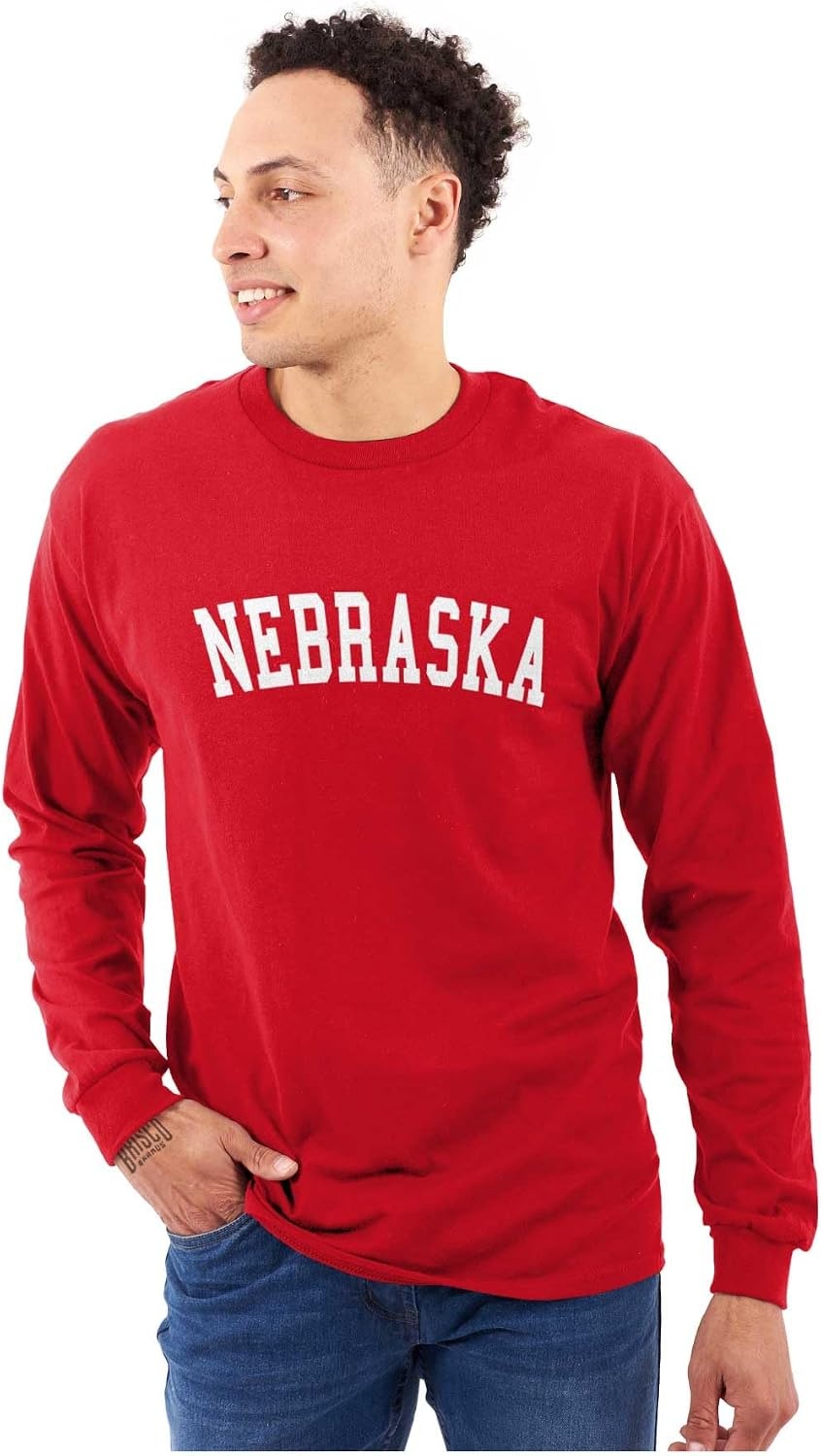 image:imageUSA State Simple Traditional Classic Long Sleeve Tshirt Men and WomenRed