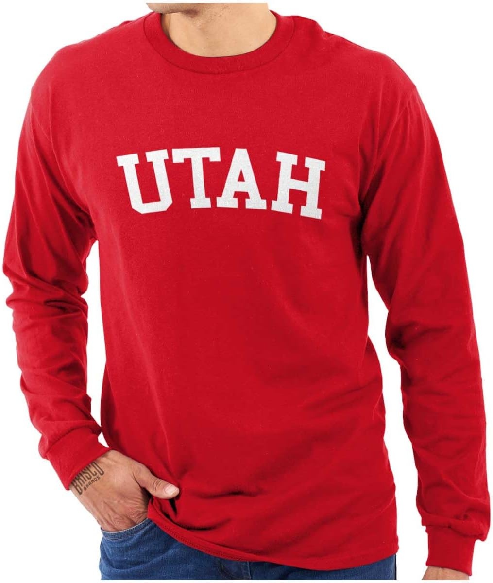image:imageUSA State Simple Traditional Classic Long Sleeve Tshirt Men and WomenRed