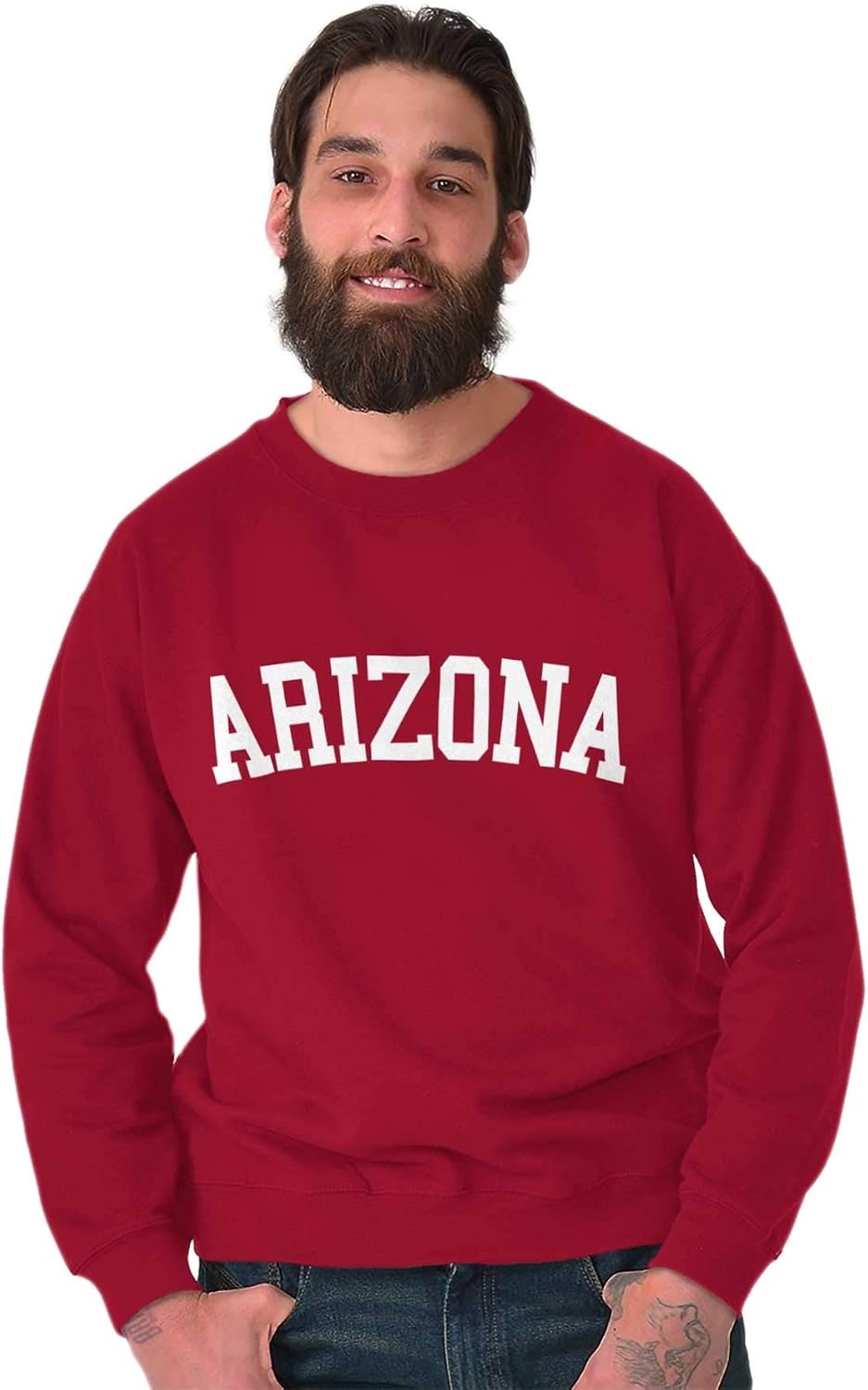 image:imageUSA State Simple Traditional Classic Sweatshirt for Men and WomenCardinal Red