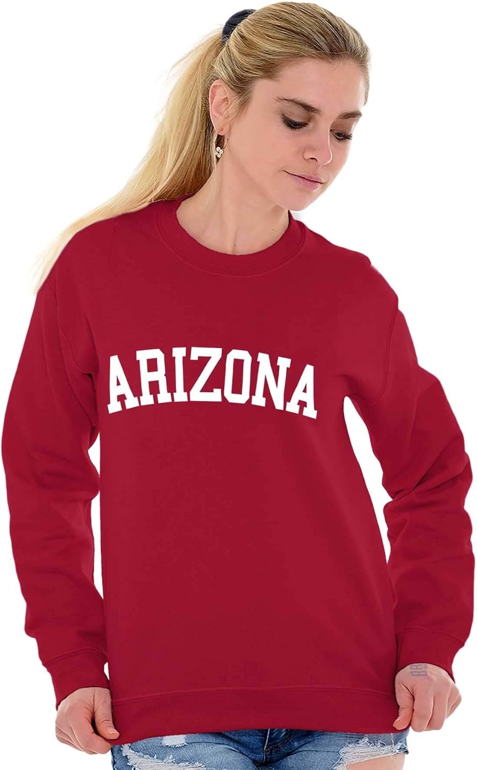 image:imageUSA State Simple Traditional Classic Sweatshirt for Men and WomenCardinal Red