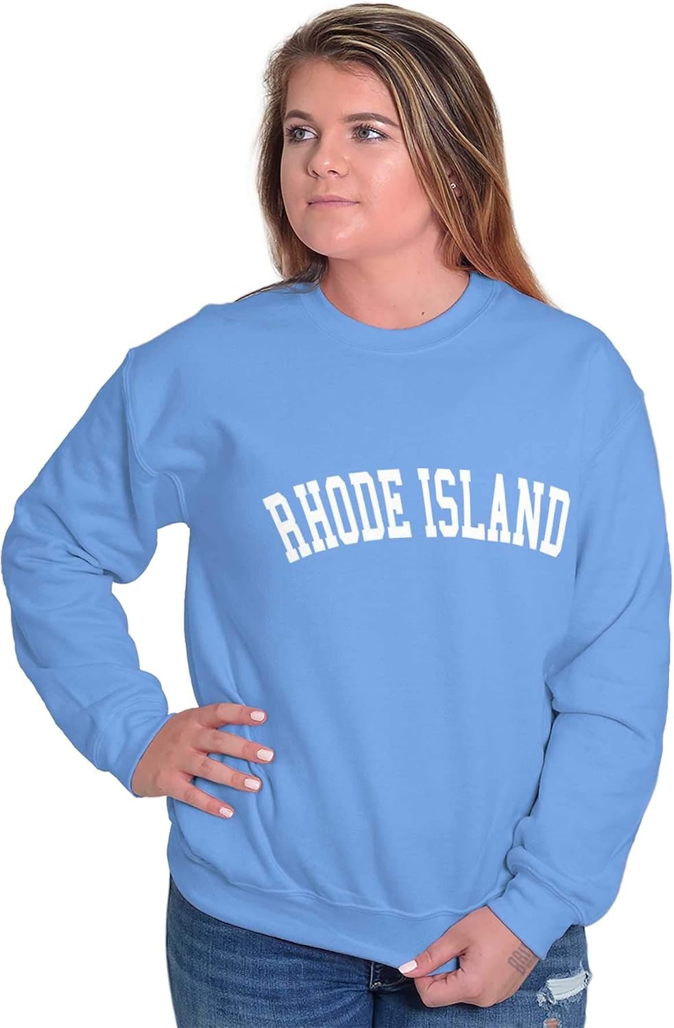 image:imageUSA State Simple Traditional Classic Sweatshirt for Men and WomenCarolina Blue