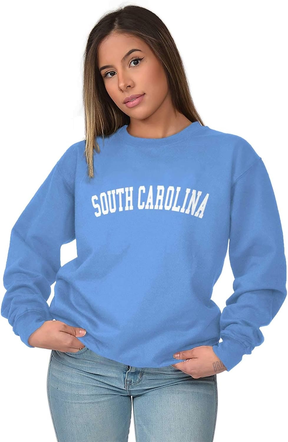 image:imageUSA State Simple Traditional Classic Sweatshirt for Men and WomenCarolina Blue