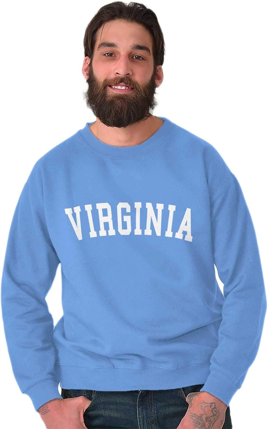 image:imageUSA State Simple Traditional Classic Sweatshirt for Men and WomenCarolina Blue