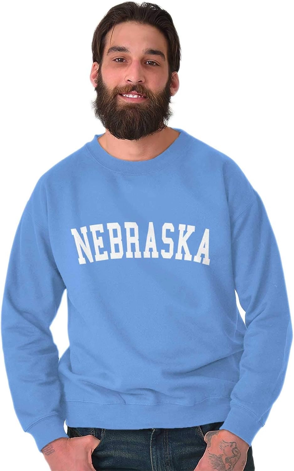 image:imageUSA State Simple Traditional Classic Sweatshirt for Men and WomenCarolina Blue