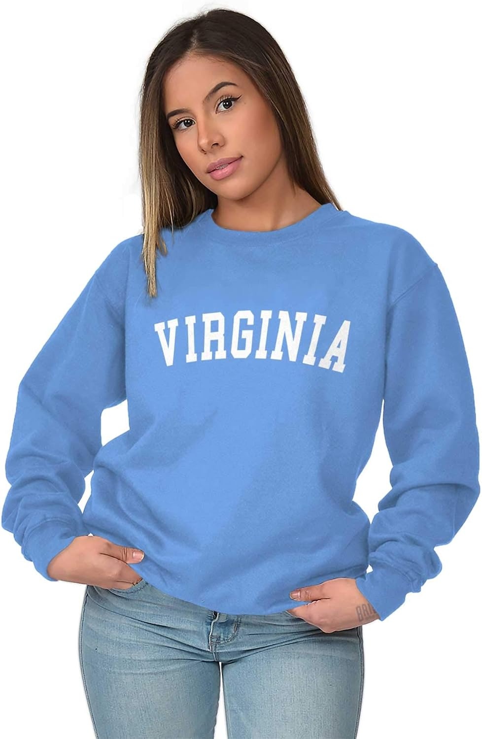 image:imageUSA State Simple Traditional Classic Sweatshirt for Men and WomenCarolina Blue