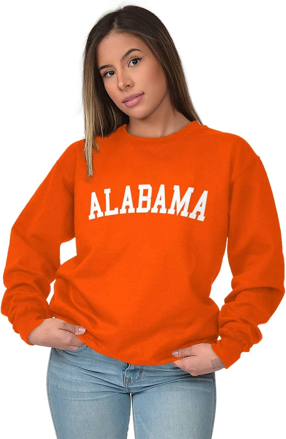 image:imageUSA State Simple Traditional Classic Sweatshirt for Men and WomenOrange