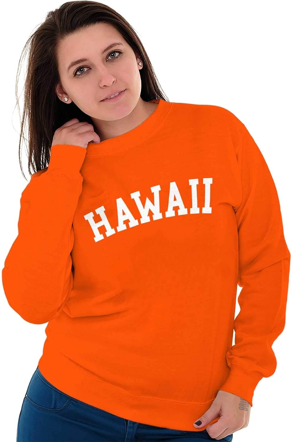 image:imageUSA State Simple Traditional Classic Sweatshirt for Men and WomenOrange