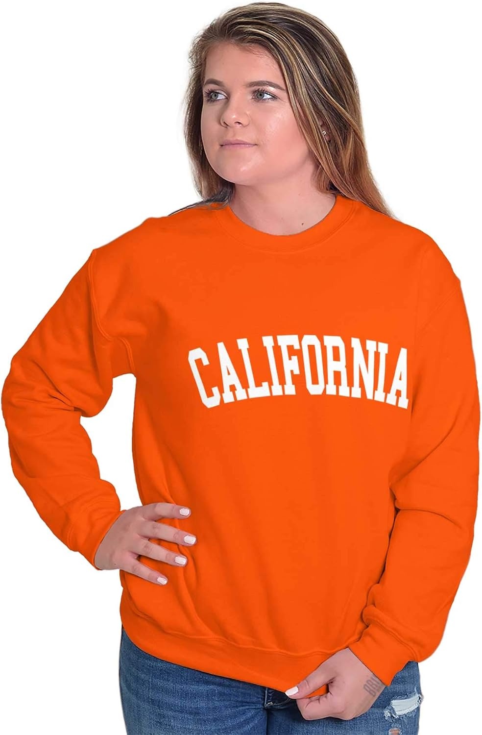 image:imageUSA State Simple Traditional Classic Sweatshirt for Men and WomenOrange