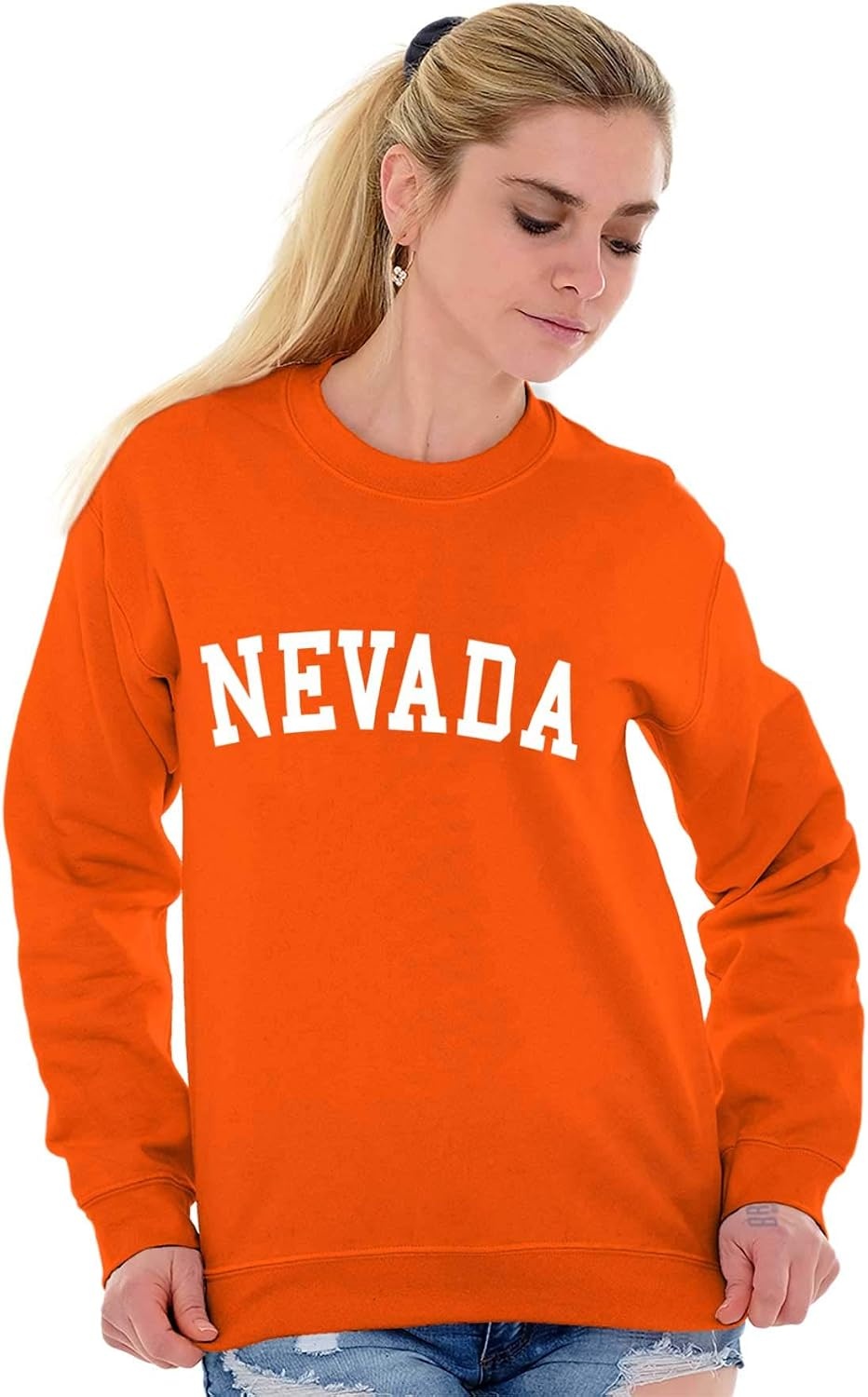image:imageUSA State Simple Traditional Classic Sweatshirt for Men and WomenOrange