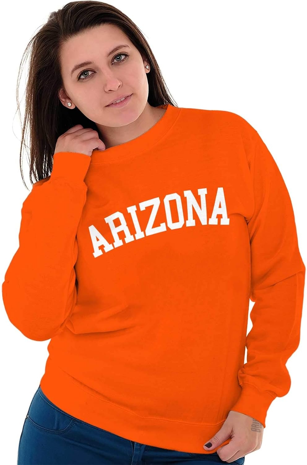 image:imageUSA State Simple Traditional Classic Sweatshirt for Men and WomenOrange