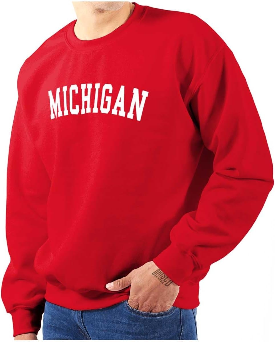 image:imageUSA State Simple Traditional Classic Sweatshirt for Men and WomenRed