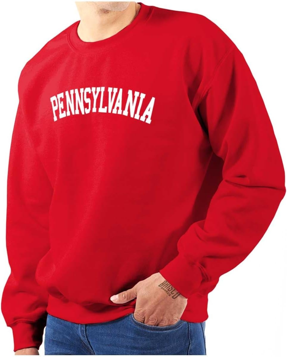 image:imageUSA State Simple Traditional Classic Sweatshirt for Men and WomenRed