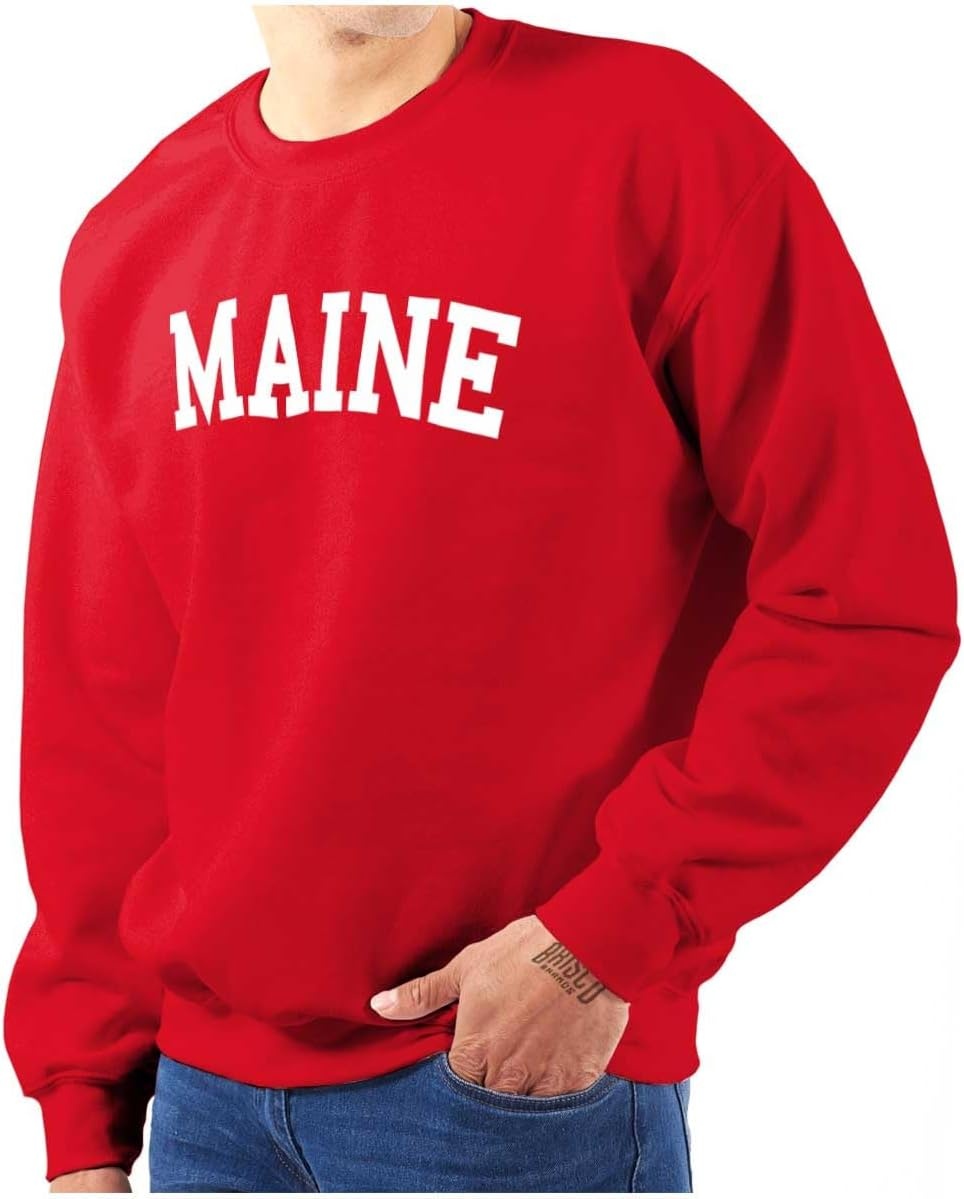image:imageUSA State Simple Traditional Classic Sweatshirt for Men and WomenRed