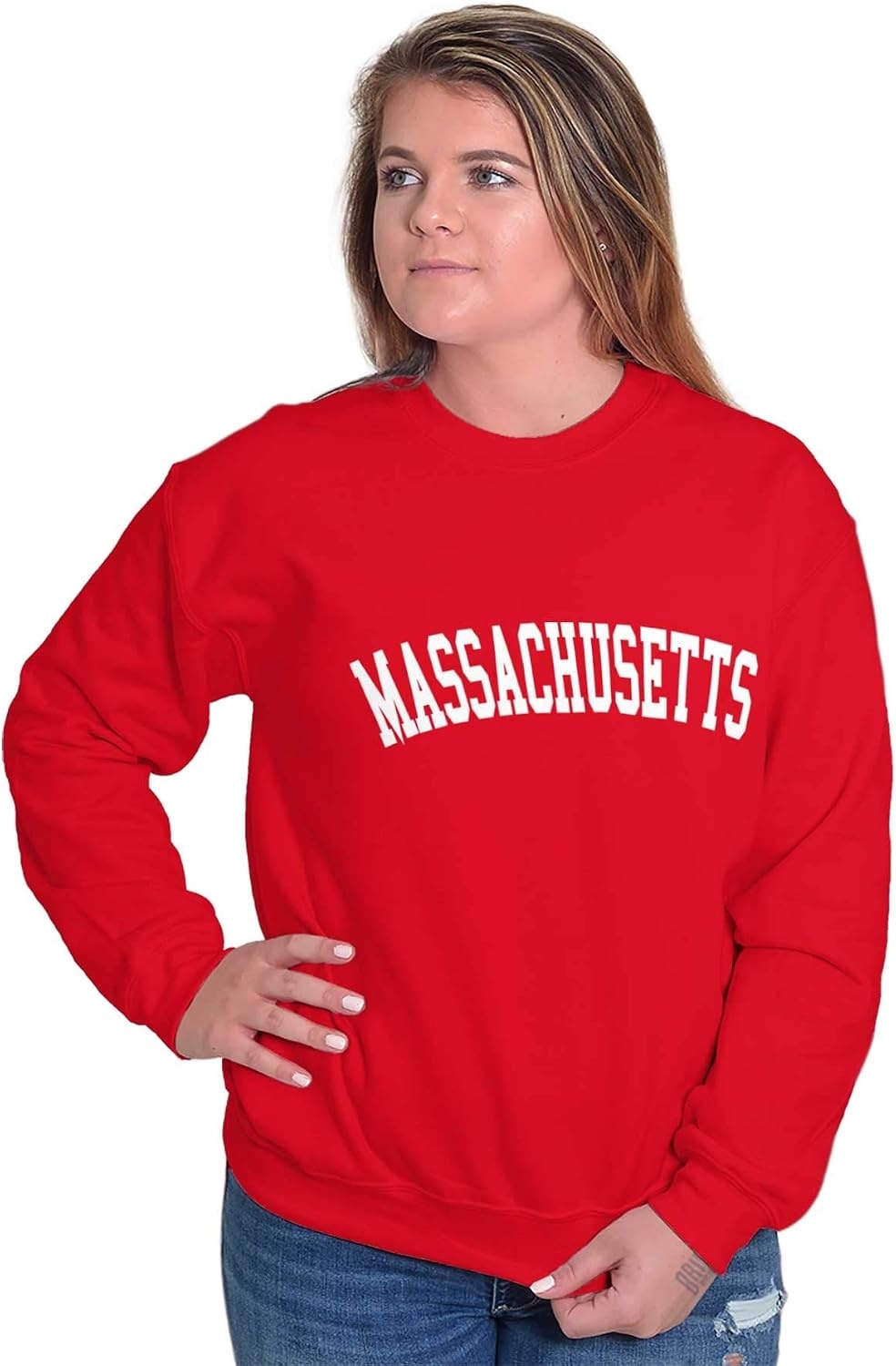 image:imageUSA State Simple Traditional Classic Sweatshirt for Men and WomenRed