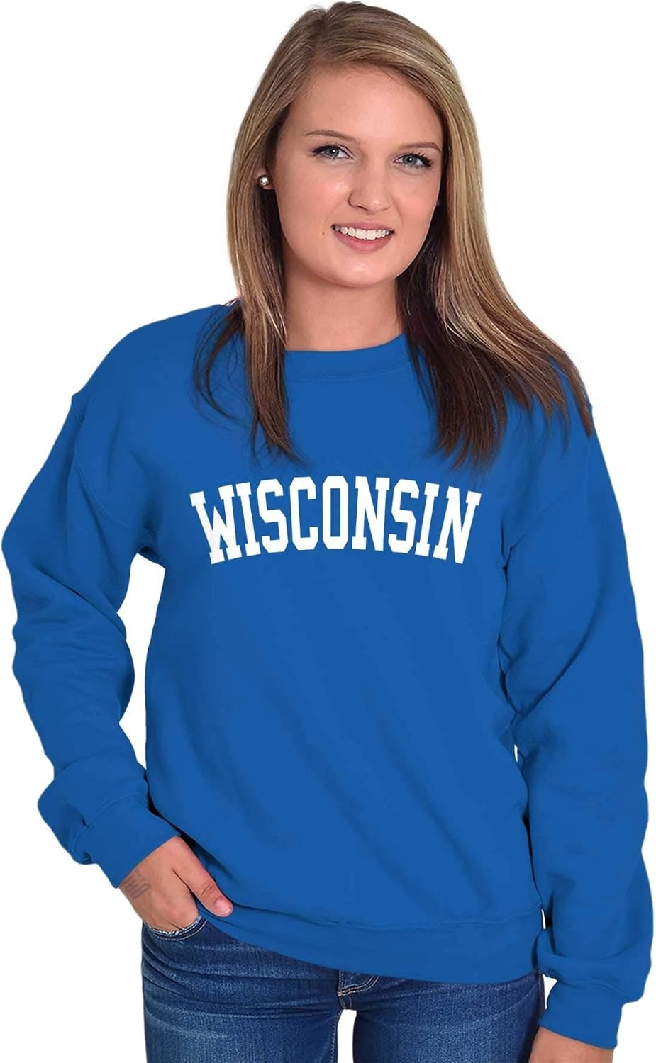 image:imageUSA State Simple Traditional Classic Sweatshirt for Men and WomenRoyal