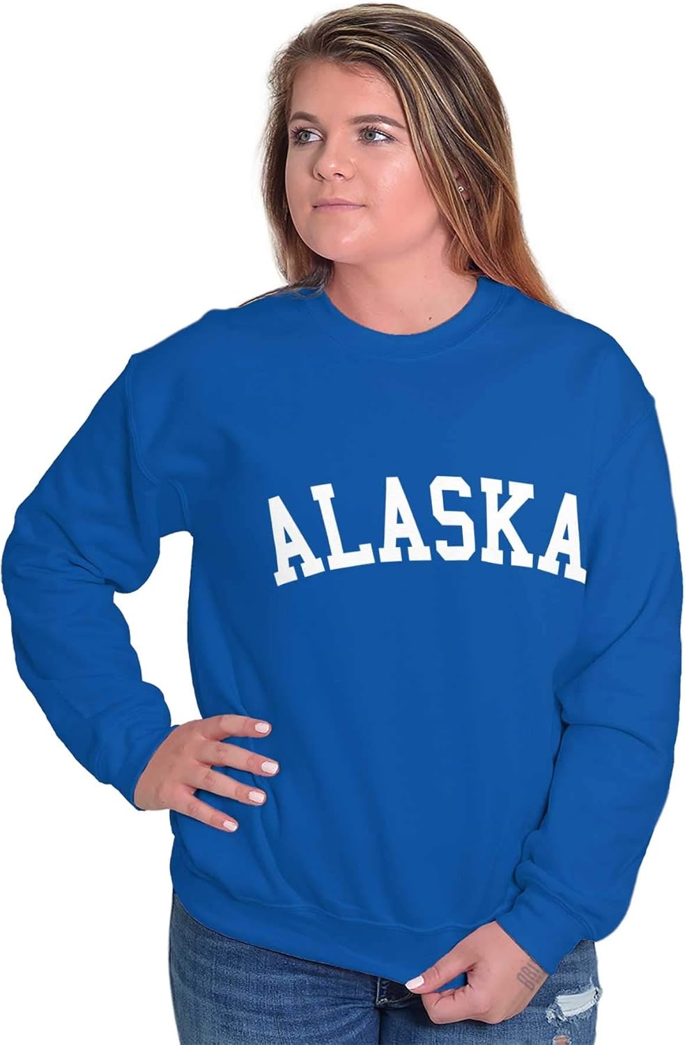 image:imageUSA State Simple Traditional Classic Sweatshirt for Men and WomenRoyal