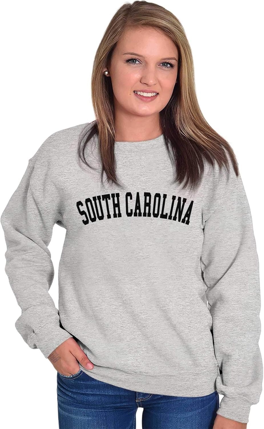 image:imageUSA State Simple Traditional Classic Sweatshirt for Men and WomenSport Grey