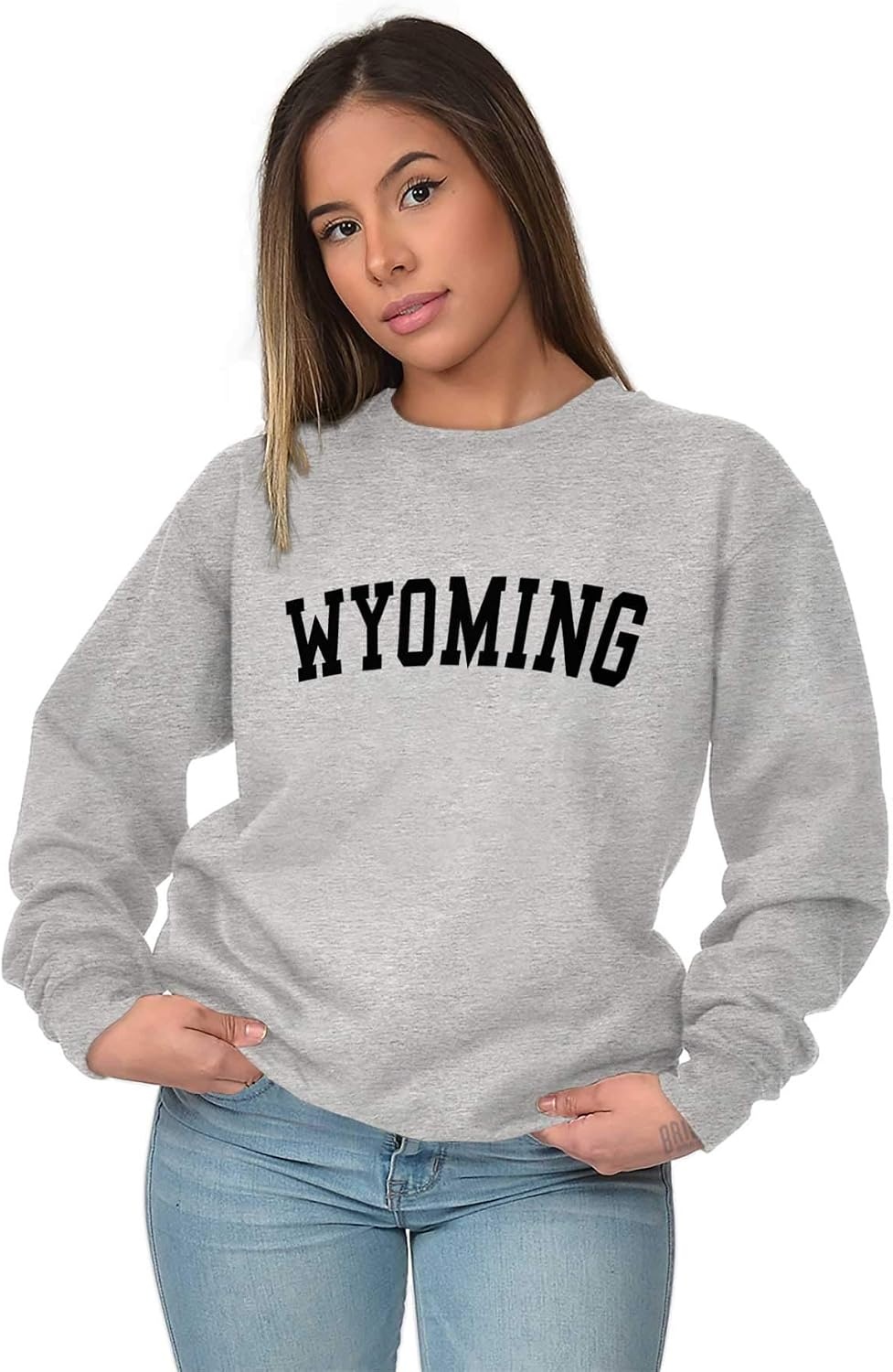 image:imageUSA State Simple Traditional Classic Sweatshirt for Men and WomenSport Grey