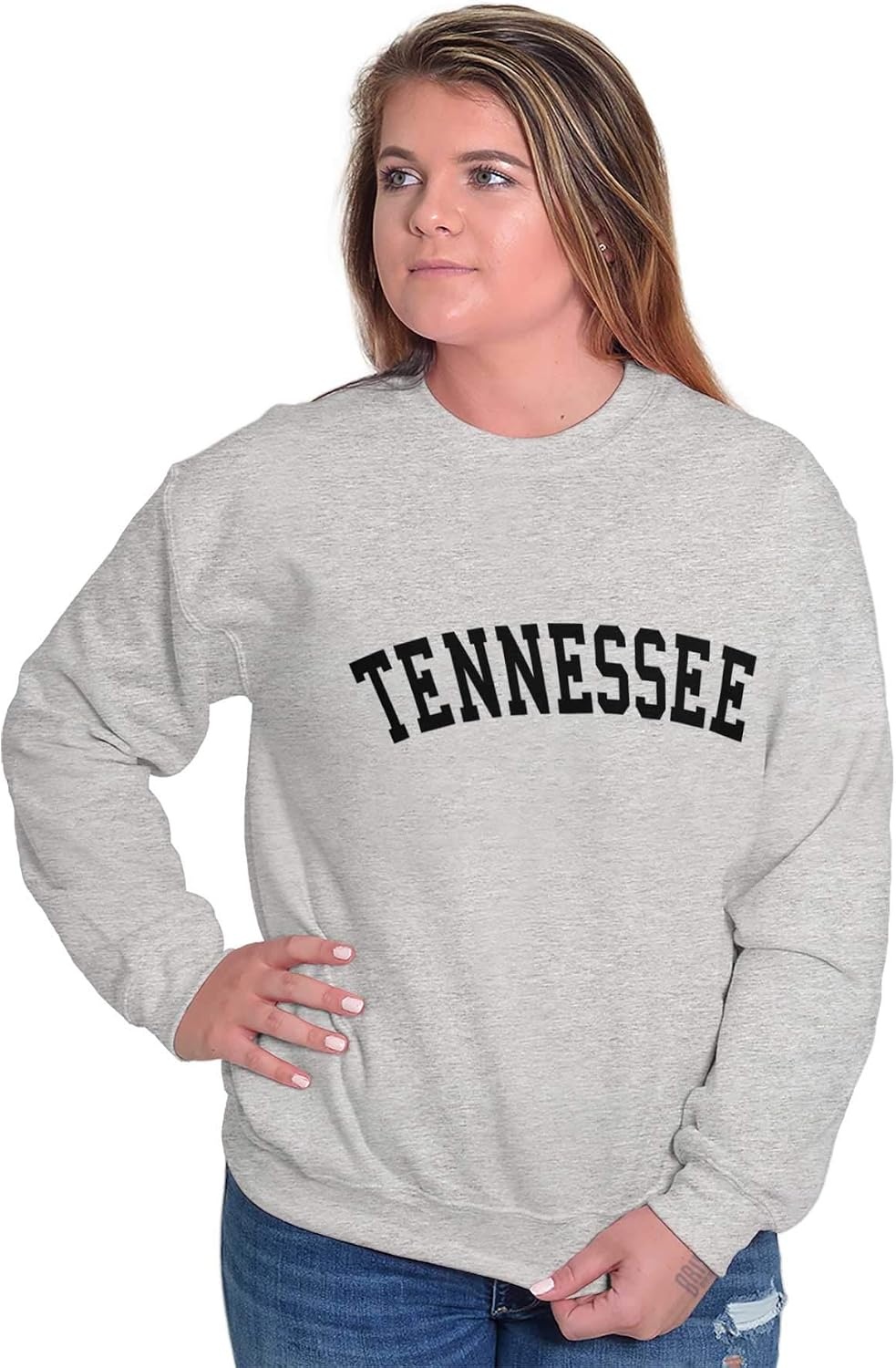 image:imageUSA State Simple Traditional Classic Sweatshirt for Men and WomenSport Grey
