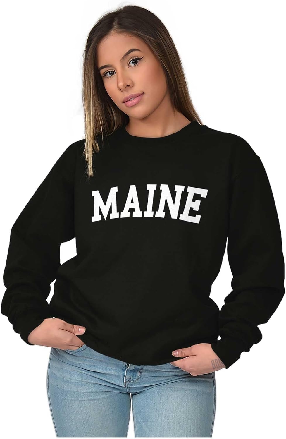 image:imageUSA State Simple Traditional Classic Sweatshirt for Men or WomenBlack