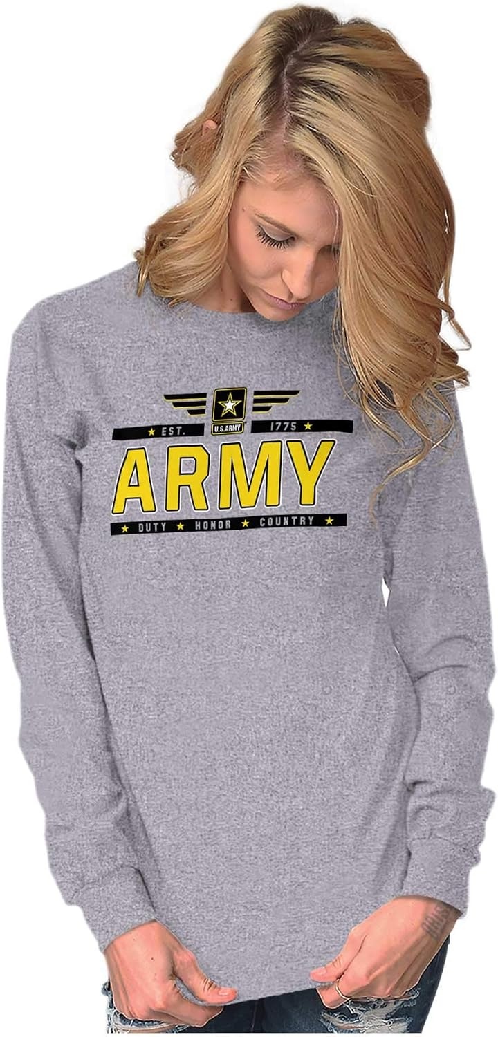 image:imageUnited States American Army Hero USA Long Sleeve Tshirt Men WomenSport Grey