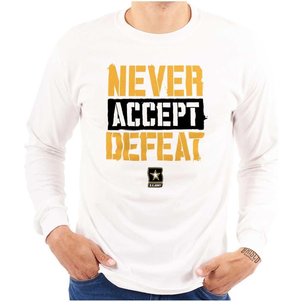 image:imageUS Army Military Soldier Saying Long Sleeve Tshirt Men WomenWhite