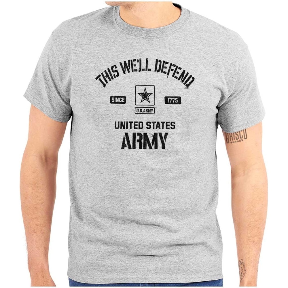 image:imageUS Army This Well Defend Graphic T Shirt Men or WomenSport Grey