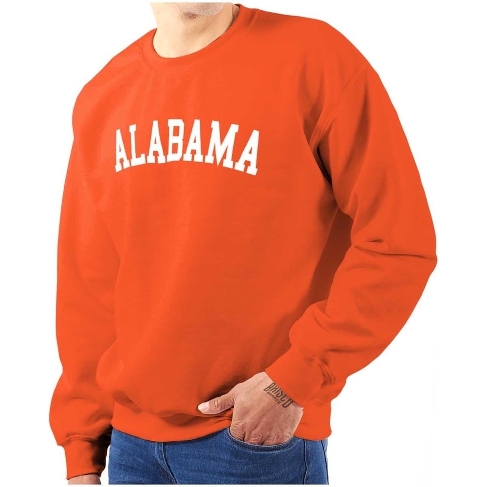 image:imageUSA State Simple Traditional Classic Sweatshirt for Men and WomenOrange