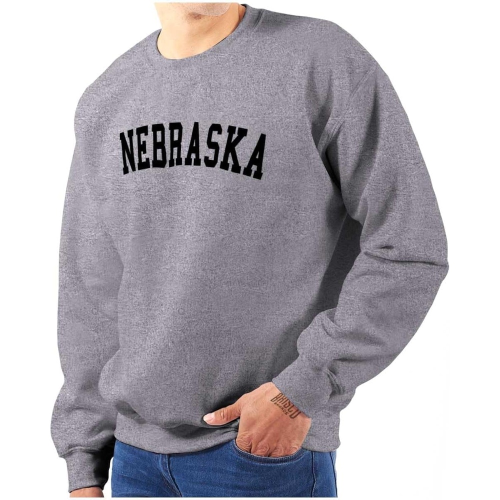 image:imageUSA State Simple Traditional Classic Sweatshirt for Men and WomenSport Grey