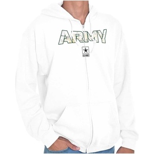 Brisco Brands US Army PT Style Casual Military Zip Up Hoodie Mens Womens