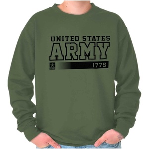 Brisco Brands US Army Proud American Soldier Sweatshirt for Men or Women(Military Green)