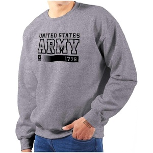 Brisco Brands US Army Proud American Soldier Sweatshirt for Men or Women(Sport Grey)
