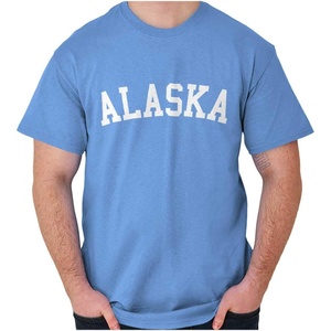 USA State Simple Traditional Classic Graphic T Shirt for Men or Women(Carolina Blue)
