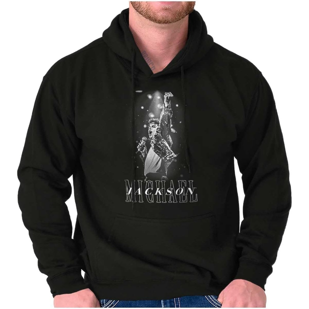 image:imageBrisco Brands Michael Jackson Iconic King of Pop Hoodie Sweatshirt Women MenBlack
