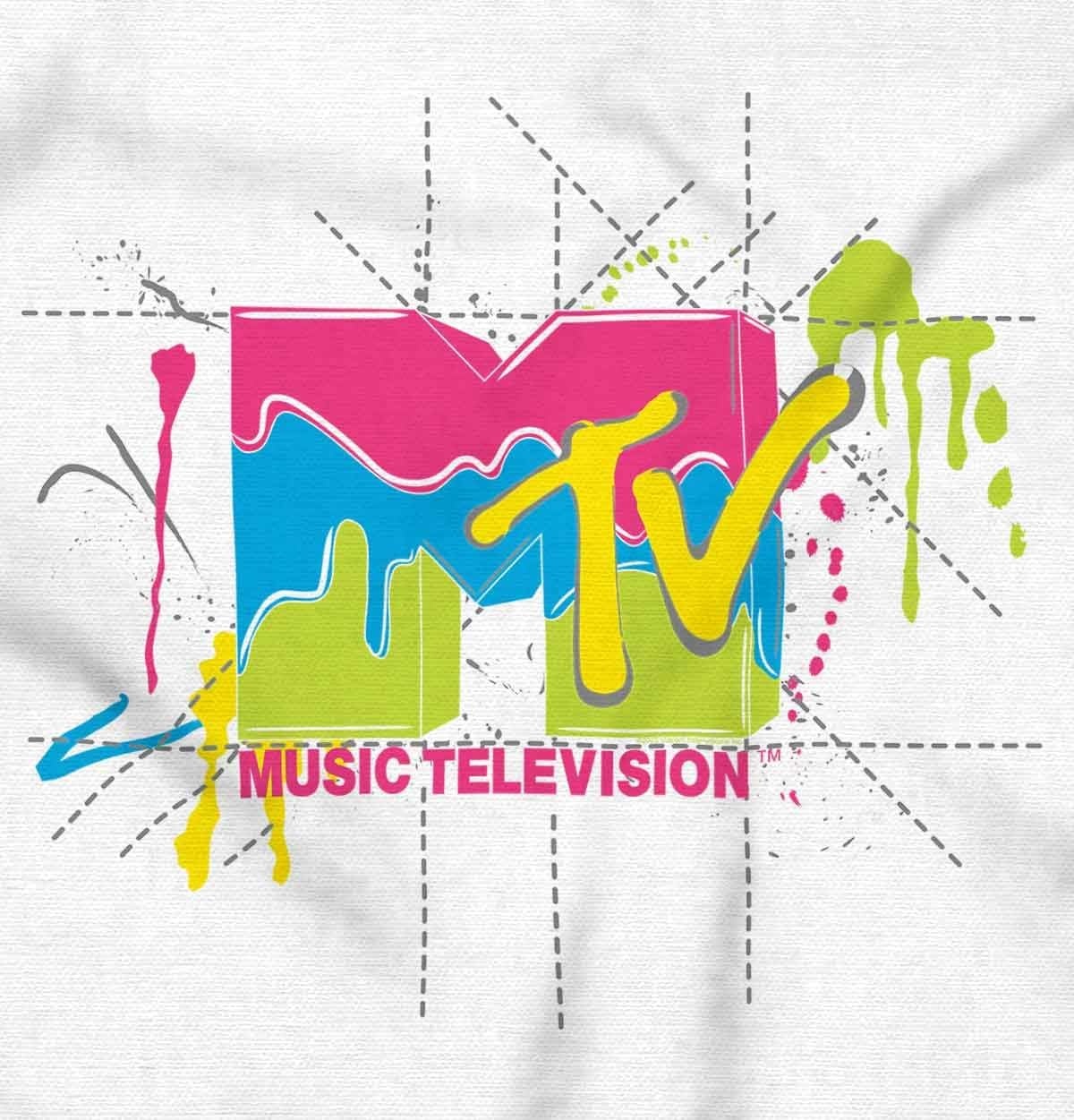 image:imageBrisco Brands Retro MTV Colorful Slime Drip Logo Baby Romper Boys or GirlsWhite