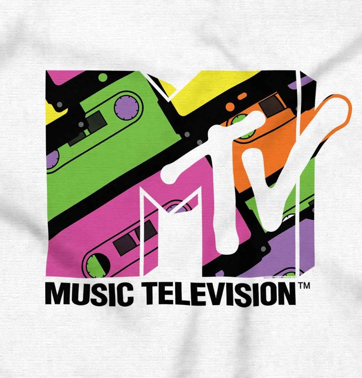 image:imageRetro 80s MTV Cassette Tapes Logo Toddler Boy Girl T ShirtWhite