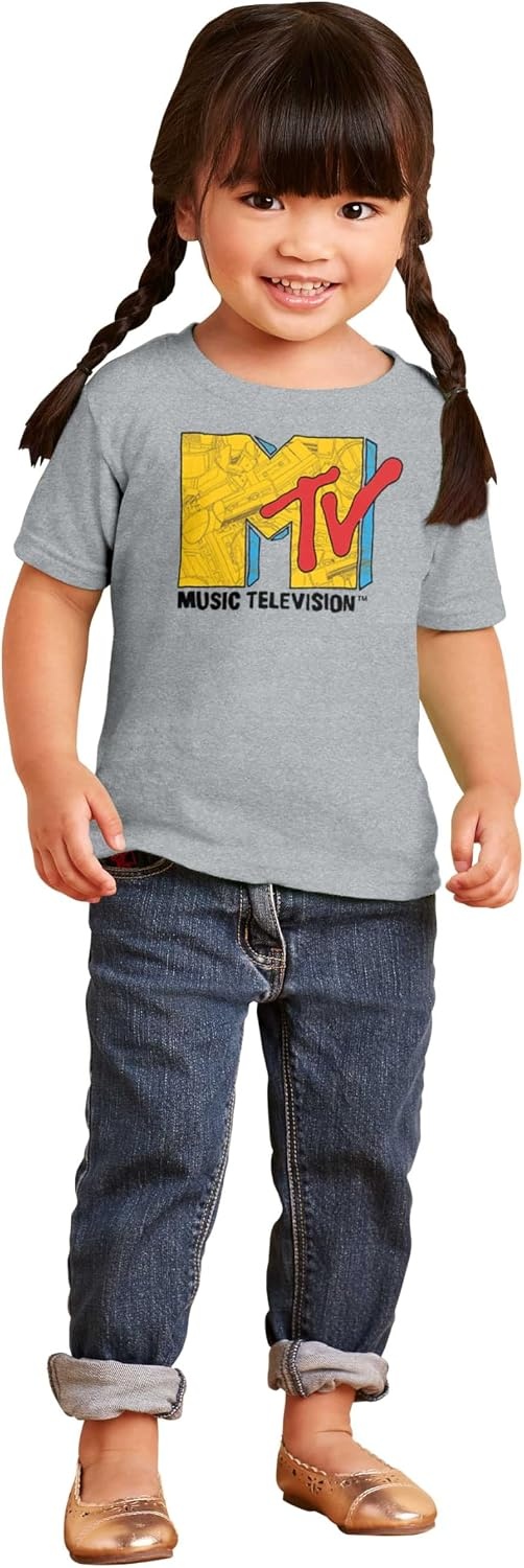 image:imageRetro Classic MTV Collage Logo Toddler Boy Girl T ShirtHeather