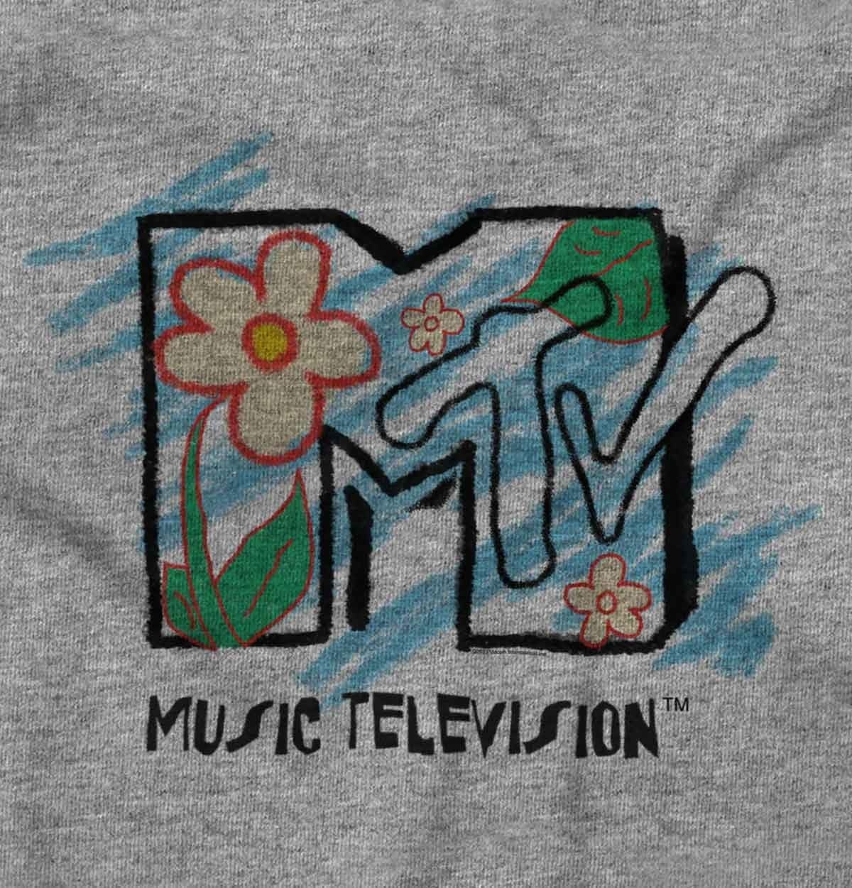 image:imageRetro MTV Crayon Sunflowers Logo Toddler Boy Girl T ShirtHeather
