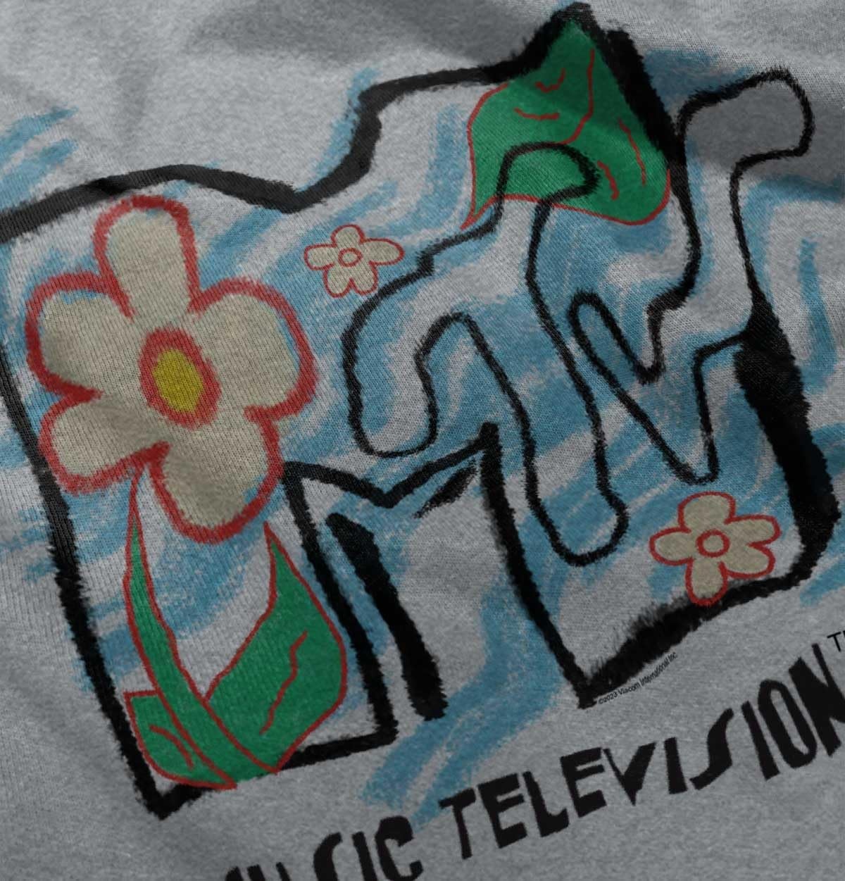 image:imageRetro MTV Crayon Sunflowers Logo Toddler Boy Girl T ShirtHeather
