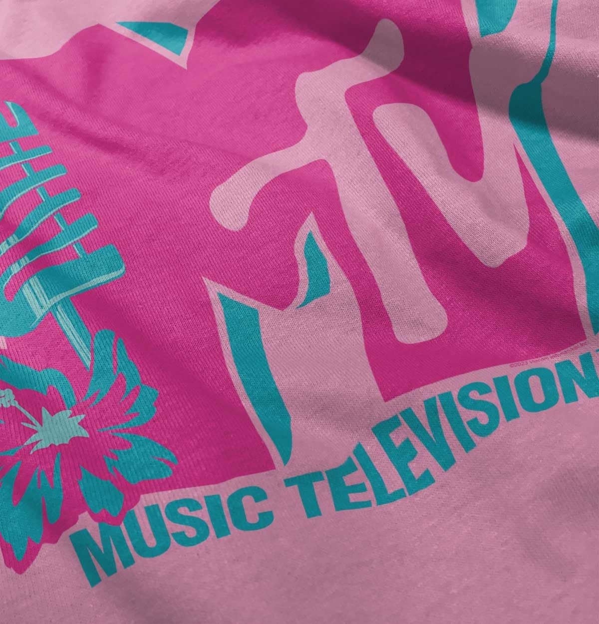 image:imageRetro MTV Floral Microphone Logo Toddler Boy Girl T ShirtPink