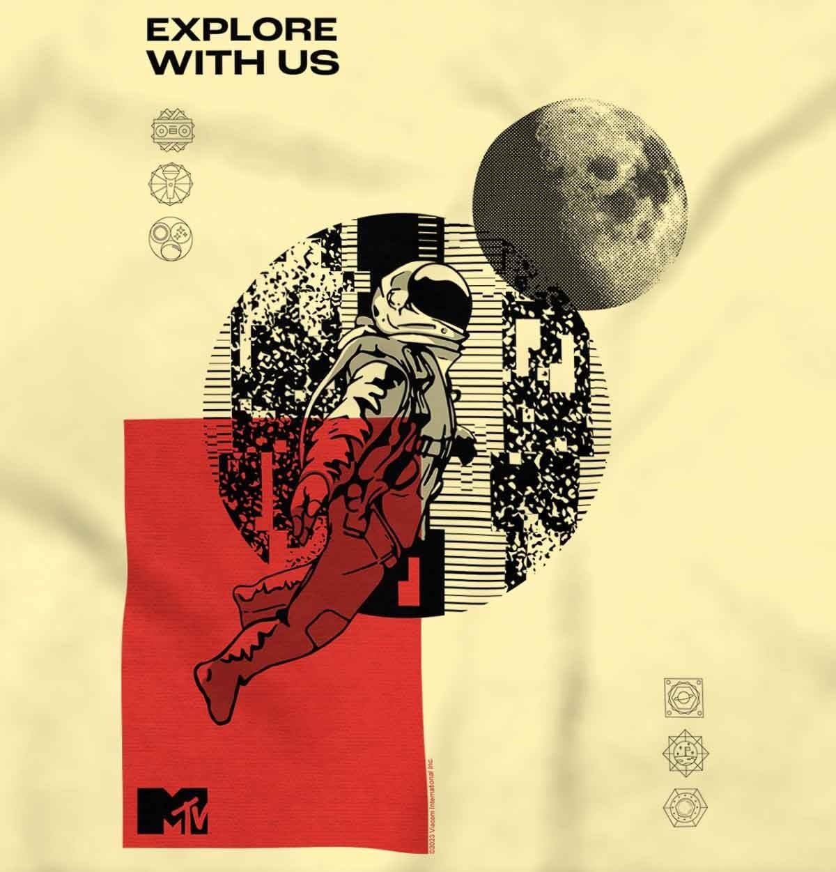image:imageBrisco Brands Vintage MTV Moon Man Explore With Us Baby Romper Boys or GirlsBanana