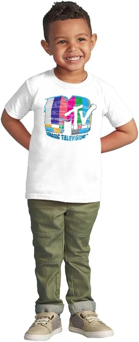 image:imageClassic Warped Static MTV Logo Toddler Boy Girl T ShirtWhite