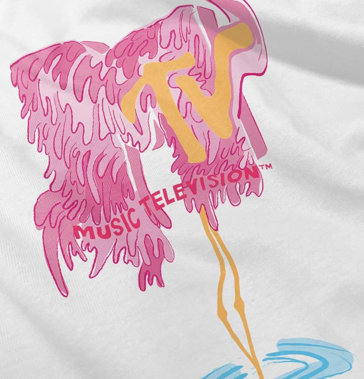 image:imageRetro MTV Fluffy Flamingo Logo Toddler Boy Girl T ShirtWhite