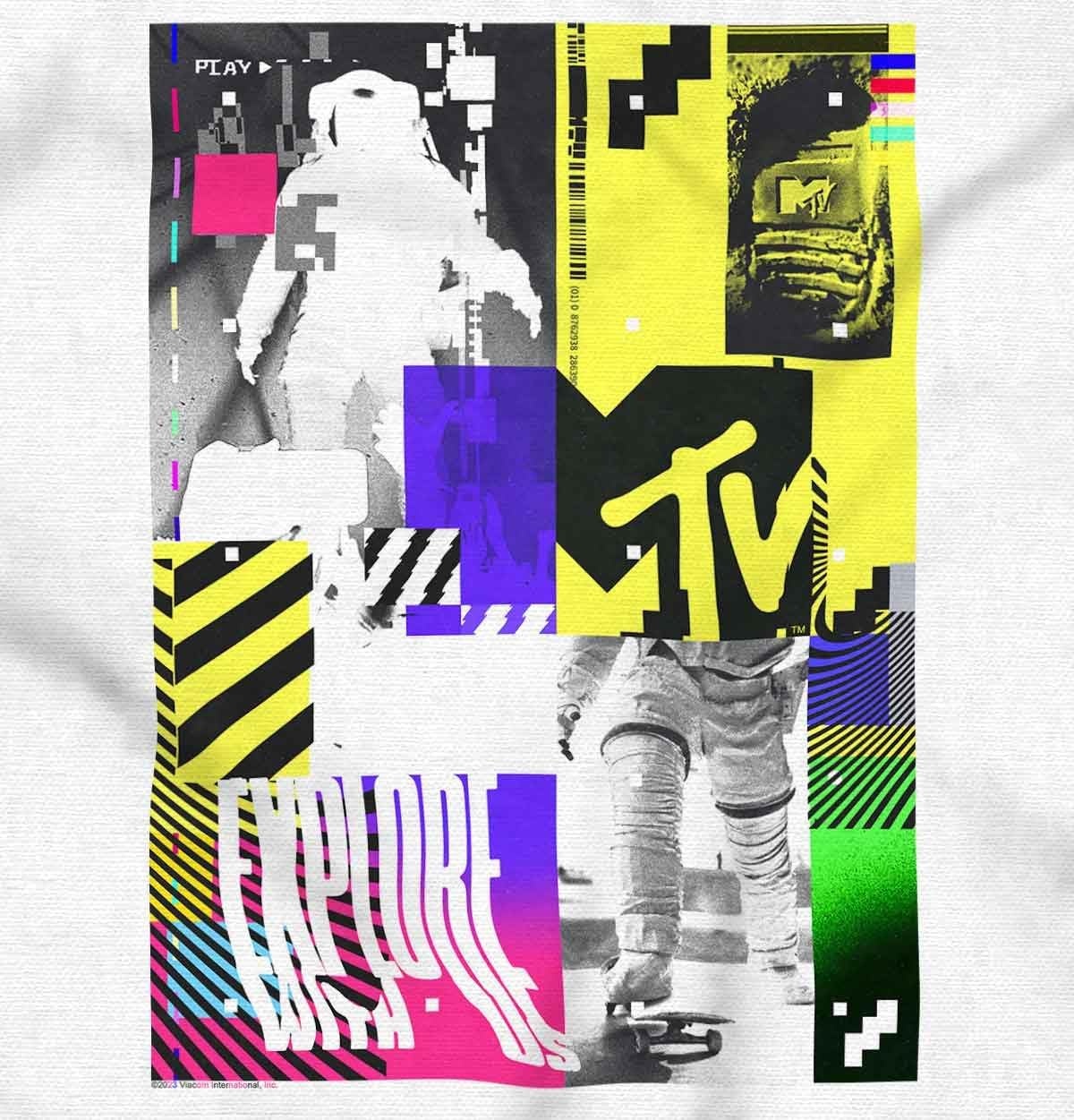 image:imageStatic Glitch MTV Explore with Us Toddler Boy Girl T ShirtWhite