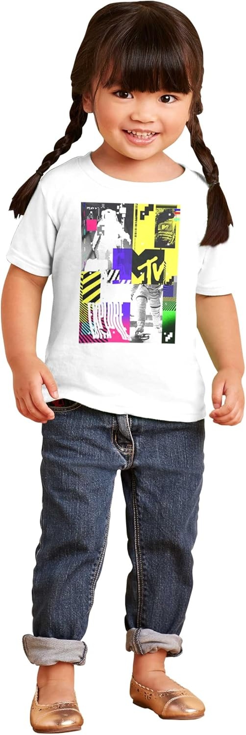 image:imageStatic Glitch MTV Explore with Us Toddler Boy Girl T ShirtWhite