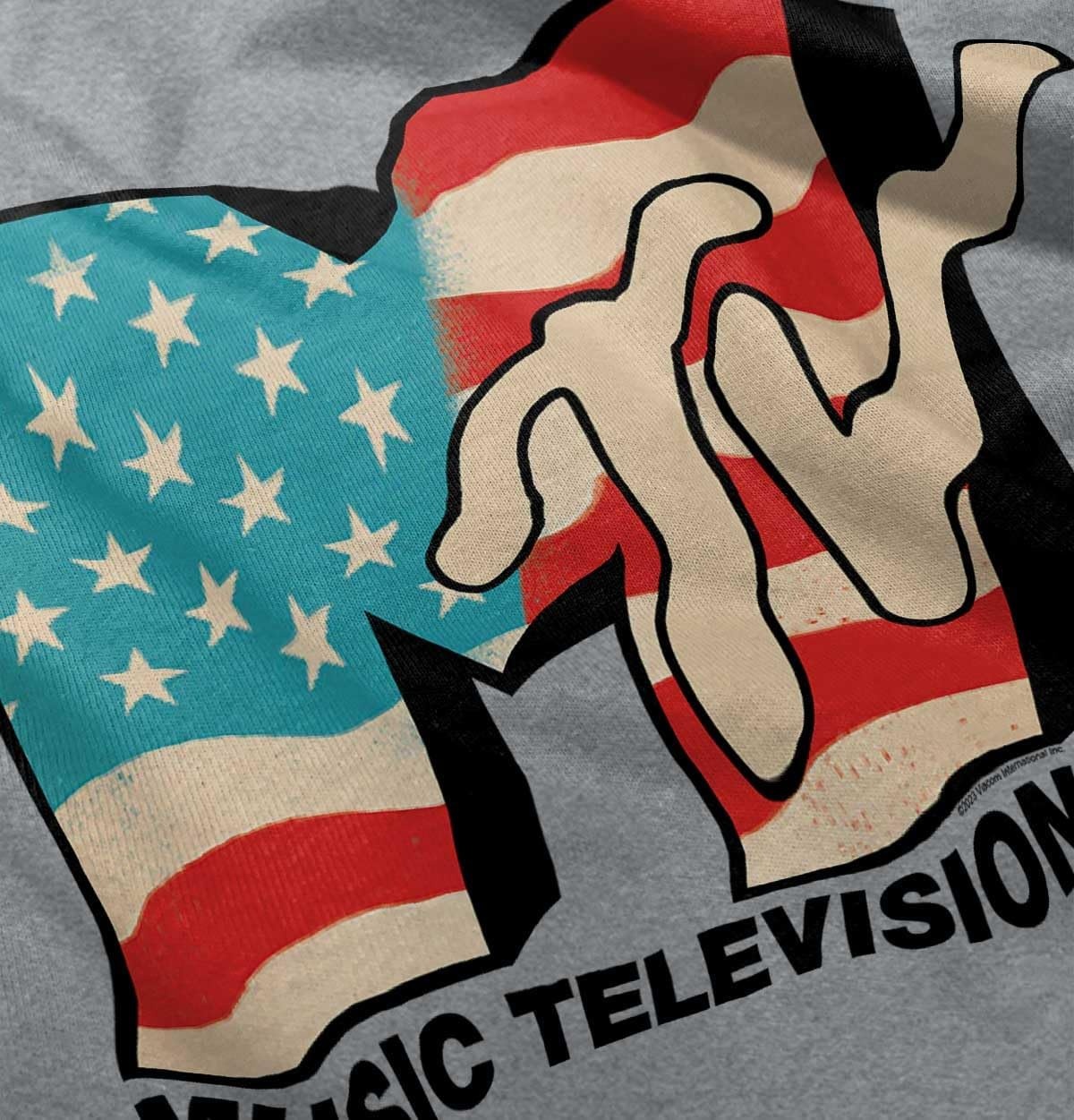 image:imageVintage MTV American Flag Logo Toddler Boy Girl T ShirtHeather