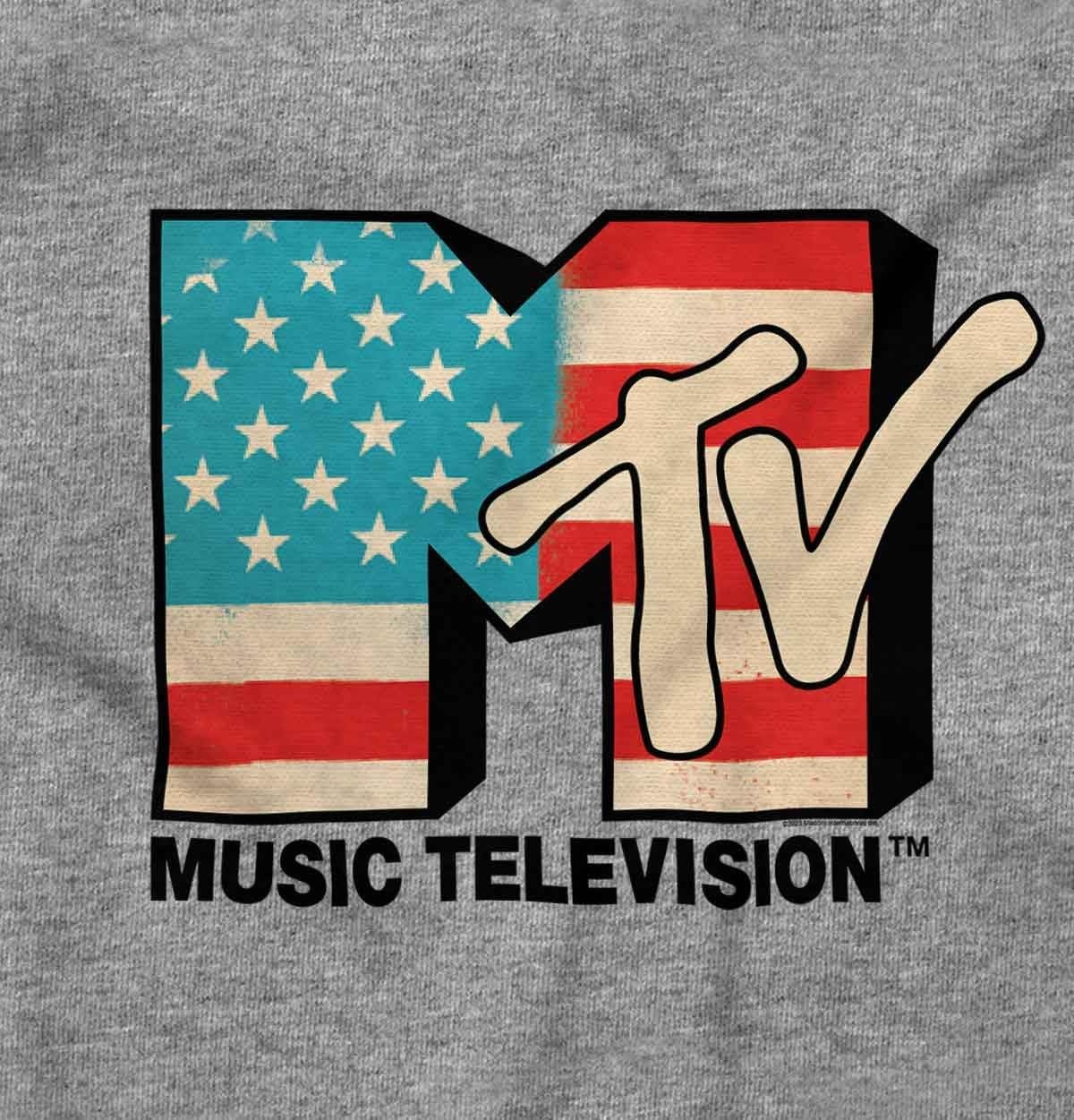 image:imageVintage MTV American Flag Logo Toddler Boy Girl T ShirtHeather
