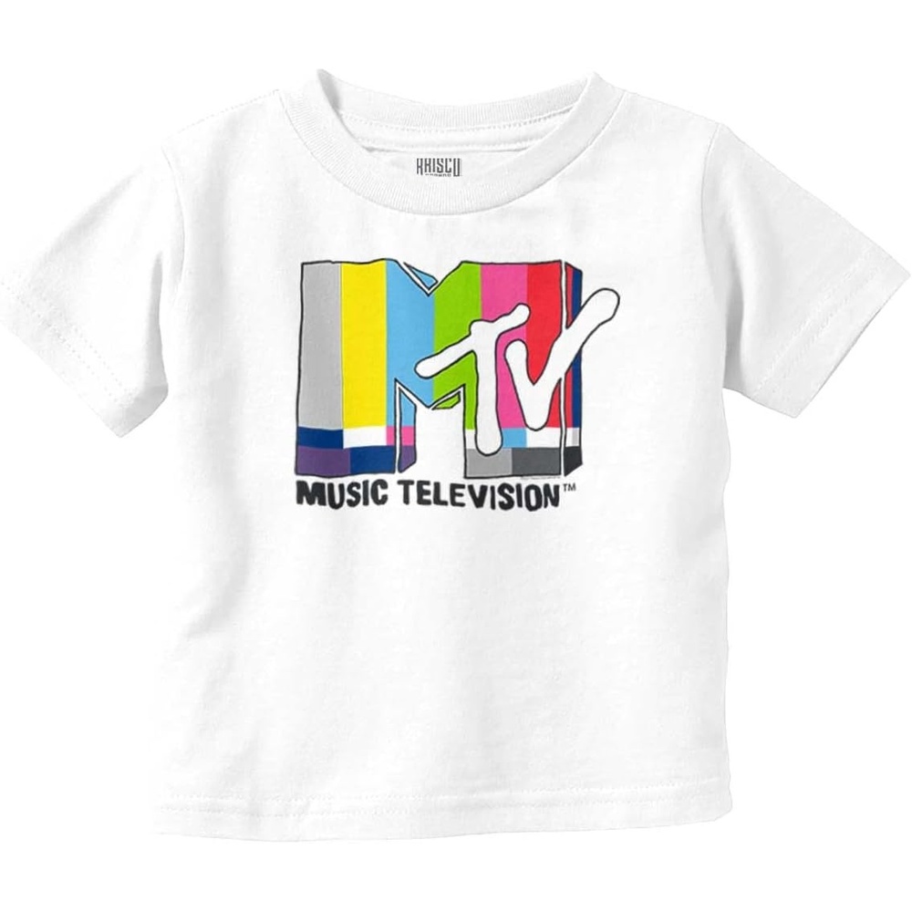 image:imageRetro Classic MTV TV Static Logo Toddler Boy Girl T ShirtWhite