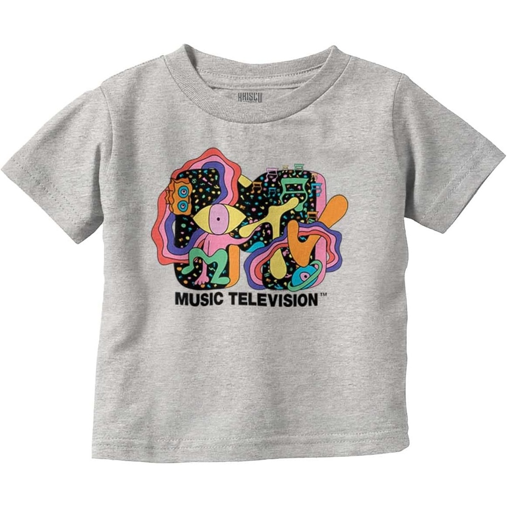 image:imageRetro MTV One Eyed Monster Logo Toddler Boy Girl T ShirtHeather